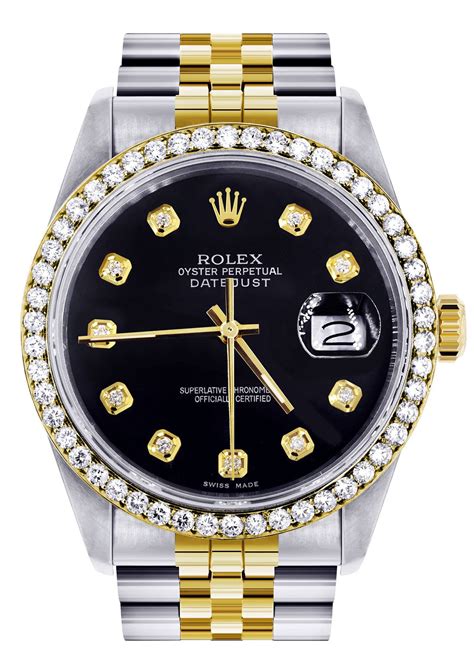 rolex datejust gold black face|Rolex Datejust black dial.